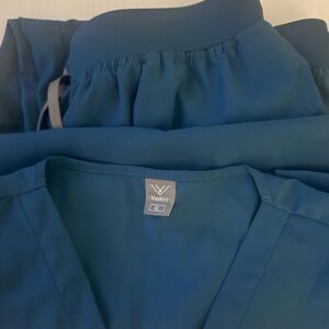 Women's Teal Blue Scrub Set